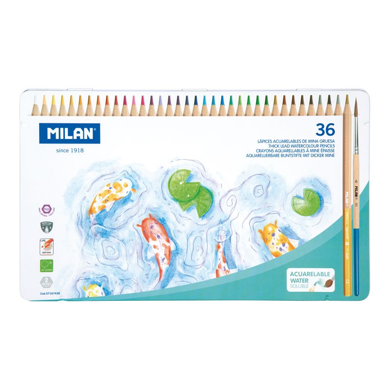 MILAN CAJA MET LAPICES ACUARELABLES 36 UND