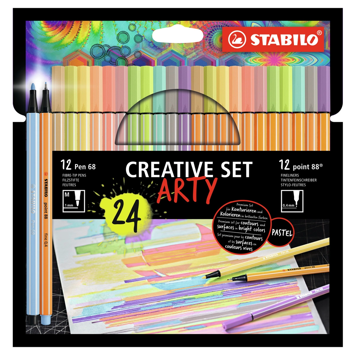 STABILO PEN 68 POINT 88 PASTEL ARTY
