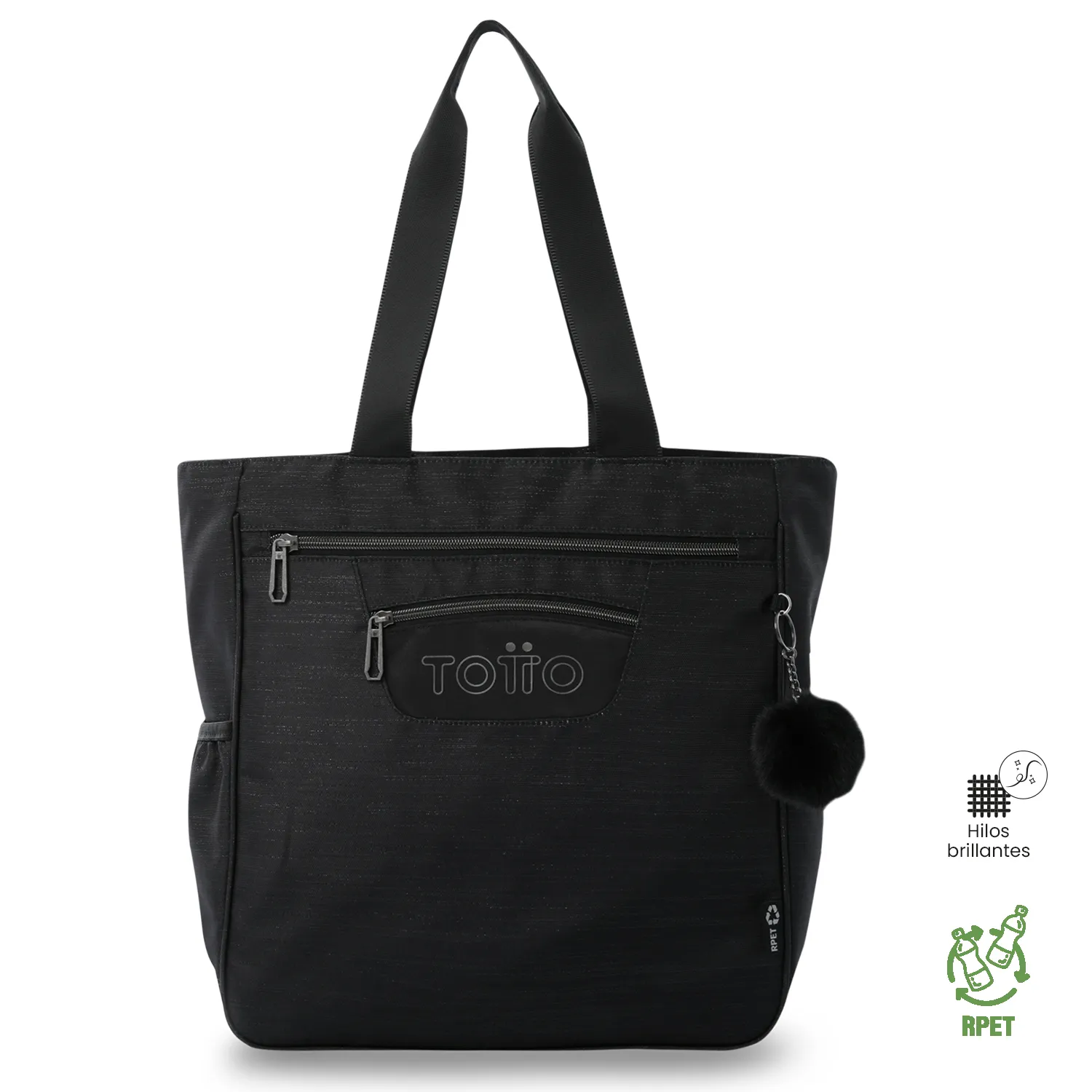 TOTTO BOLSO CUTARA NEGRO BRILLOS