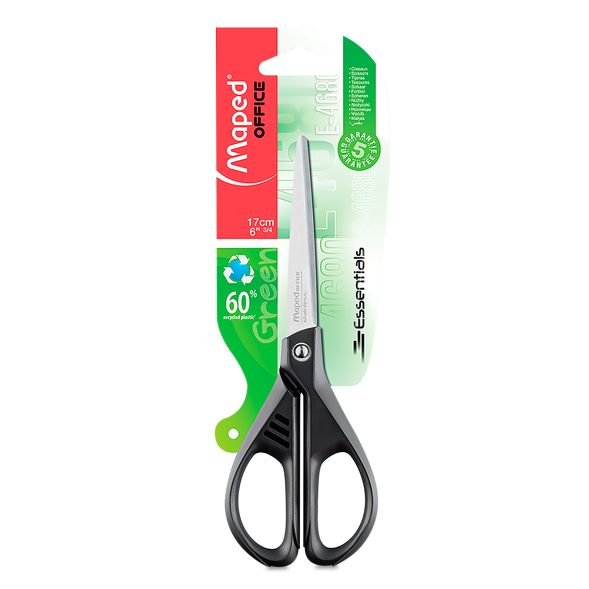 MAPED TIJERA ESSENTIALS GREEN 17 CM
