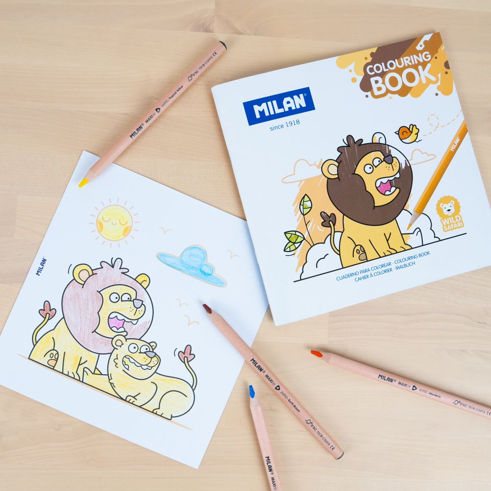 MILAN LIBRO DE COLOREAR WILD SAFARI