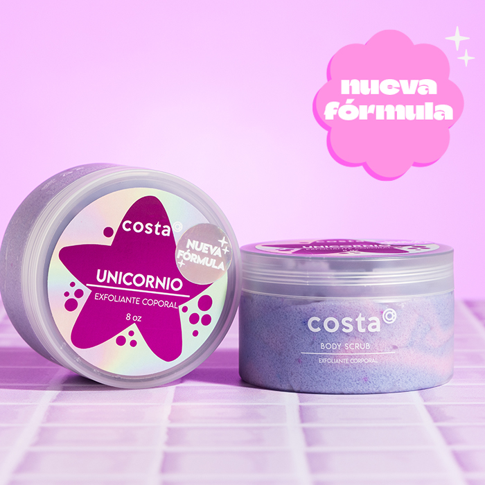 Body scrub unicorn