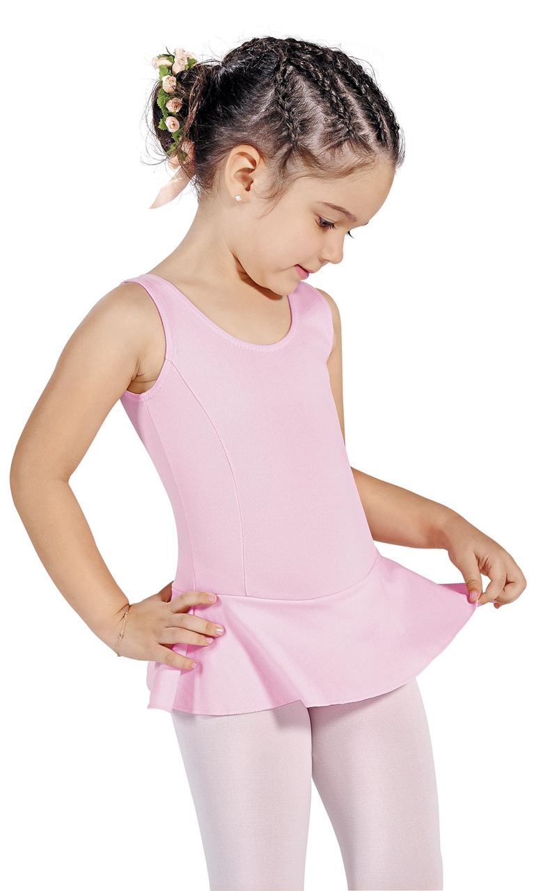A-011 / 5824 LEOTARDO INFANTIL CON ENAGUA ROSADO