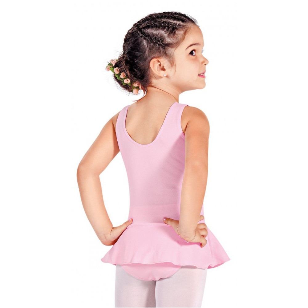 A-011 / 5824 LEOTARDO INFANTIL CON ENAGUA ROSADO