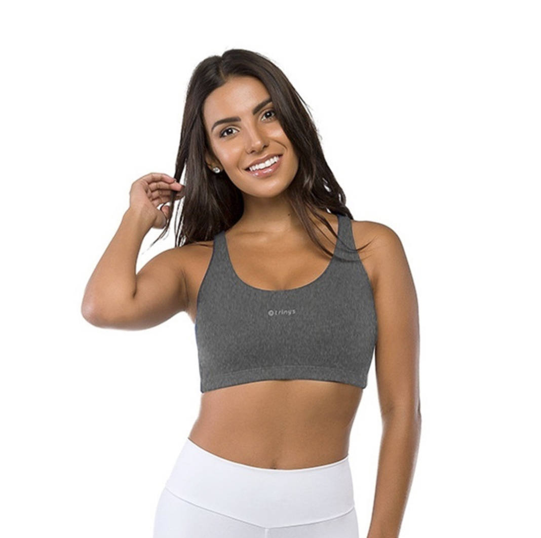 A-023 TOP DE ESCOTE REDONDO GRIS