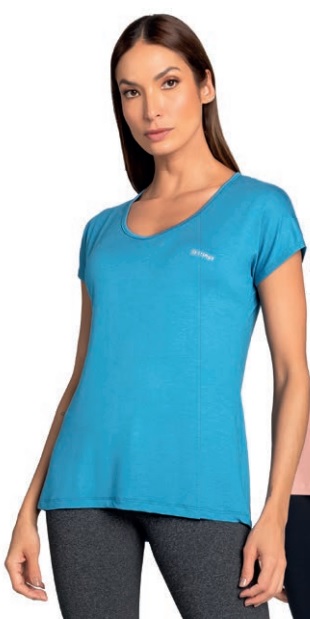 A-649 BLUSA MANGA CORTA CELESTE TURQUESA
