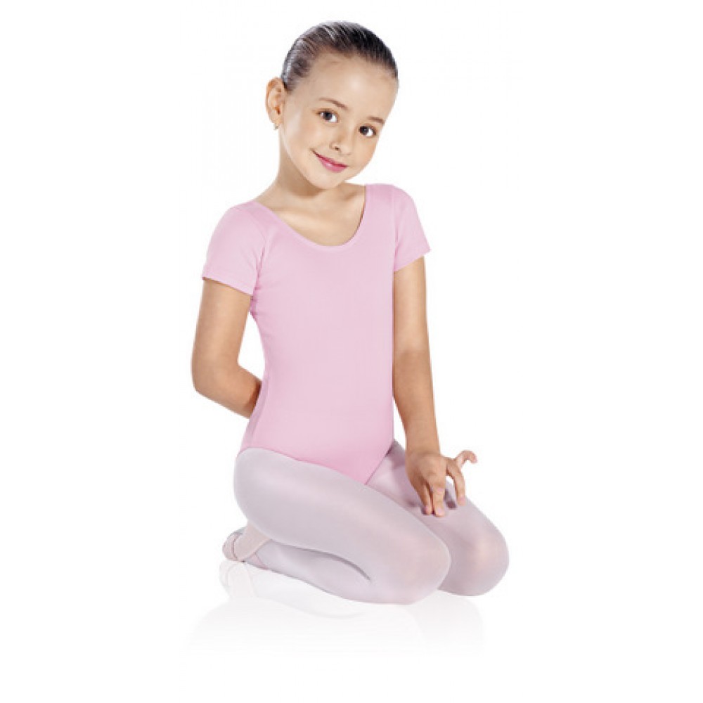 BA-107 LEOTARDO INFANTIL DE MANGA CORTA ROSADO