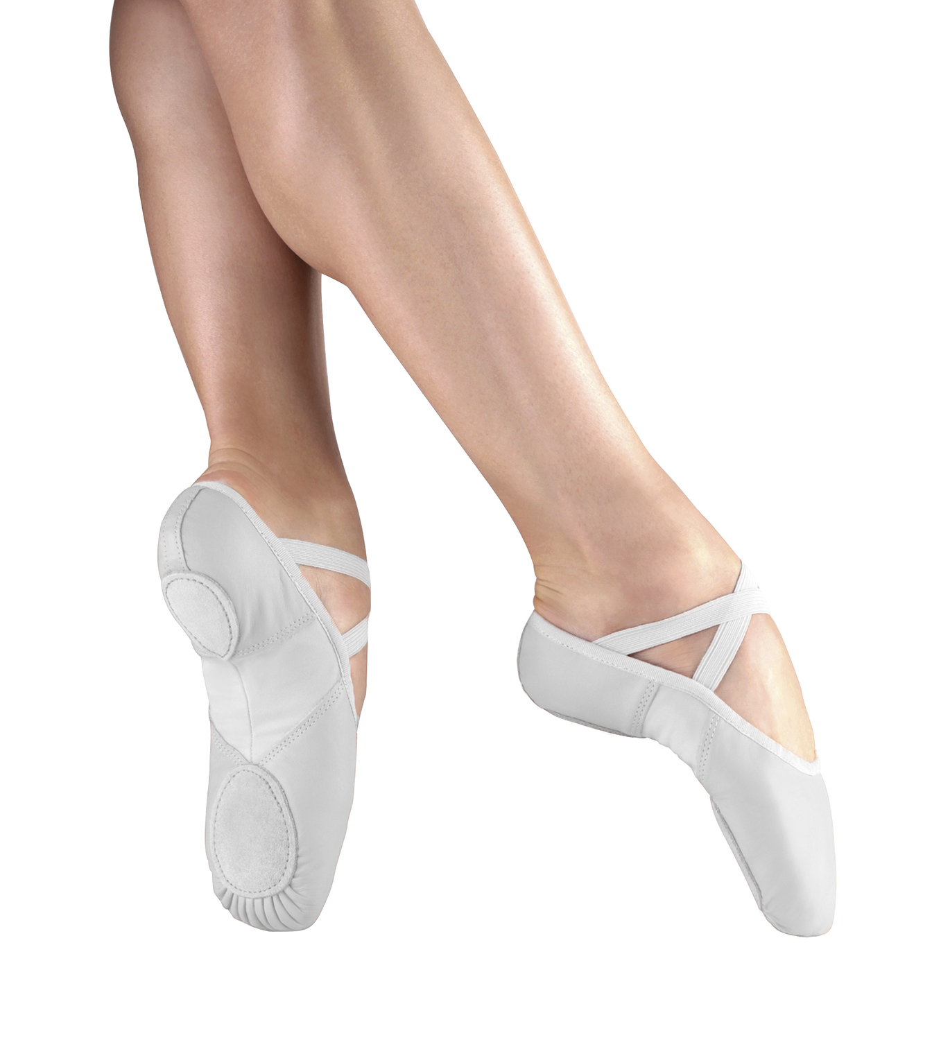 F-0043 ZAPATILLA SPLIT SOLE CUERO CON STRETCH