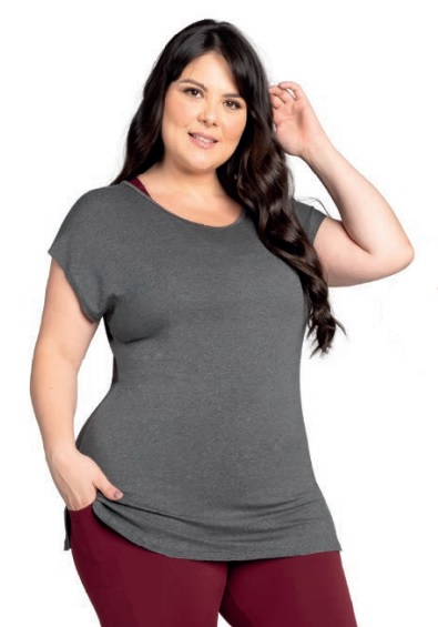 F-14144 BLUSA DE ADULTO PLUS SIZE GRIS OSCURO