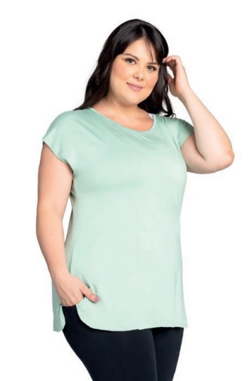 F-14144 BLUSA DE ADULTO PLUS SIZE VERDE AGUA