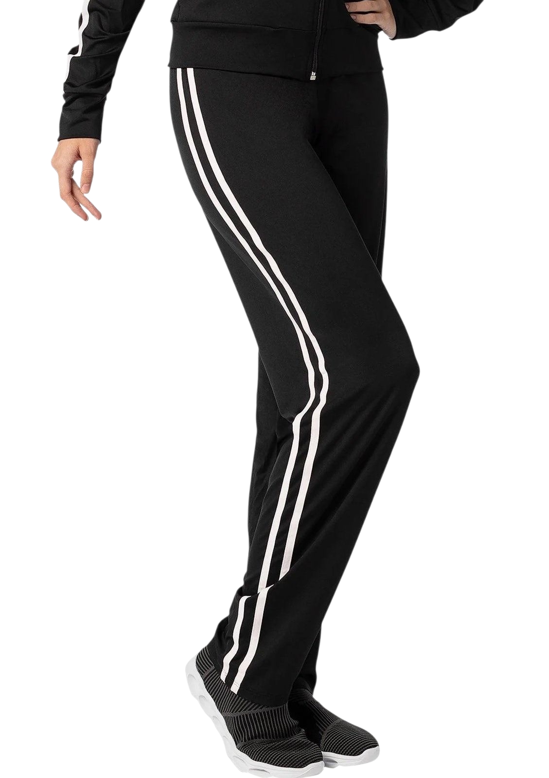 SL158 PANTALÓN NEGRO DE ADULTO ESTILO BUZO CON RAYAS A LOS COSTADOS