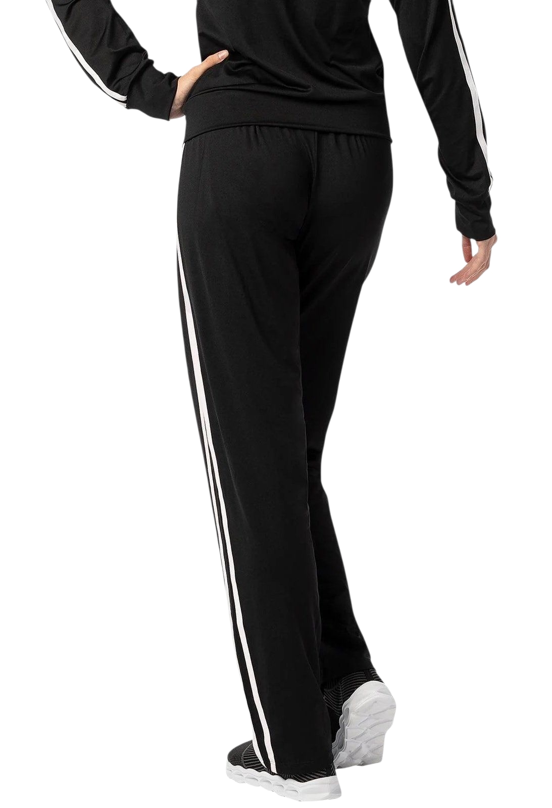 SL158 PANTALÓN NEGRO DE ADULTO ESTILO BUZO CON RAYAS A LOS COSTADOS