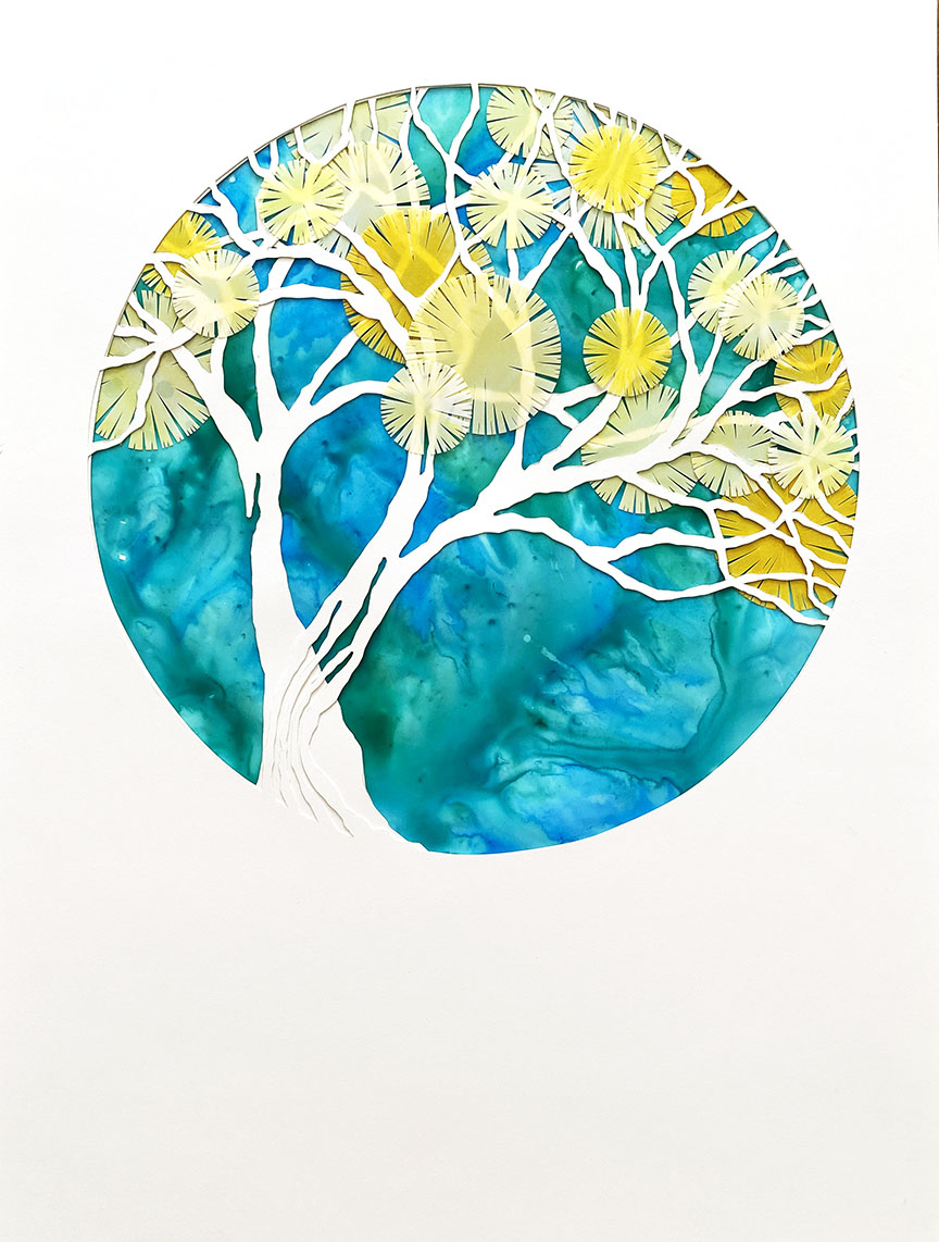 Ilustración Arbol Cortez Amarillo