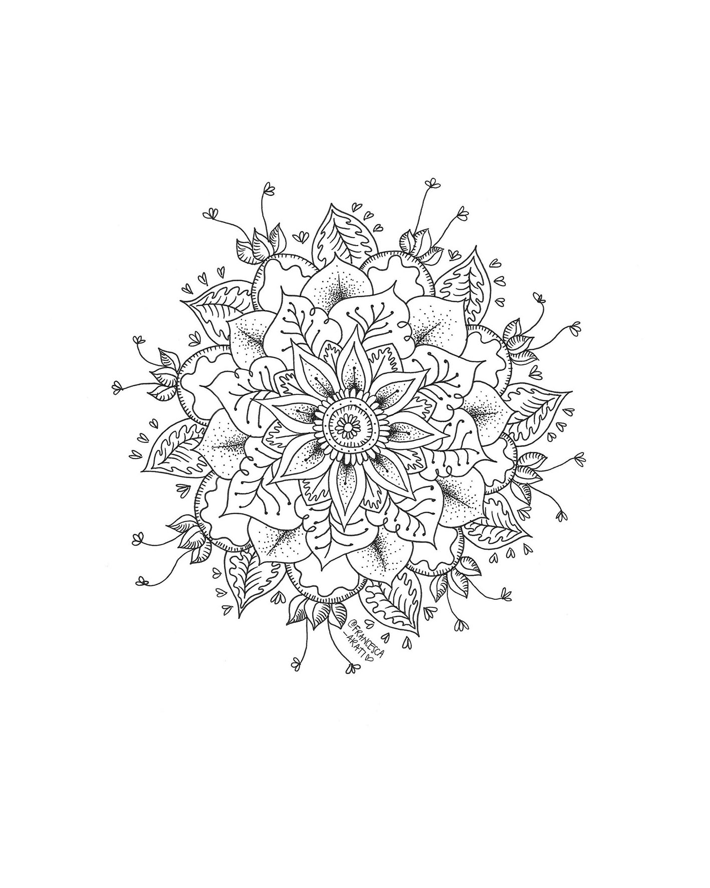 Ilustración Mandala Vegetal