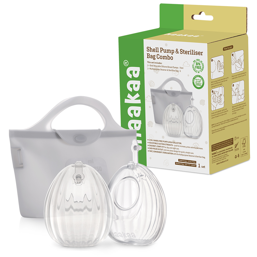 Set de conchitas saca leche + esterilizador