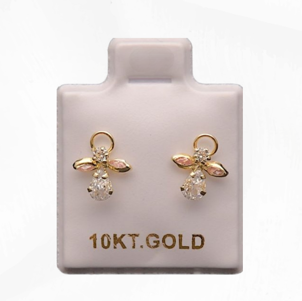 Aretes de Oro 10k Angel Rosado – foto 1