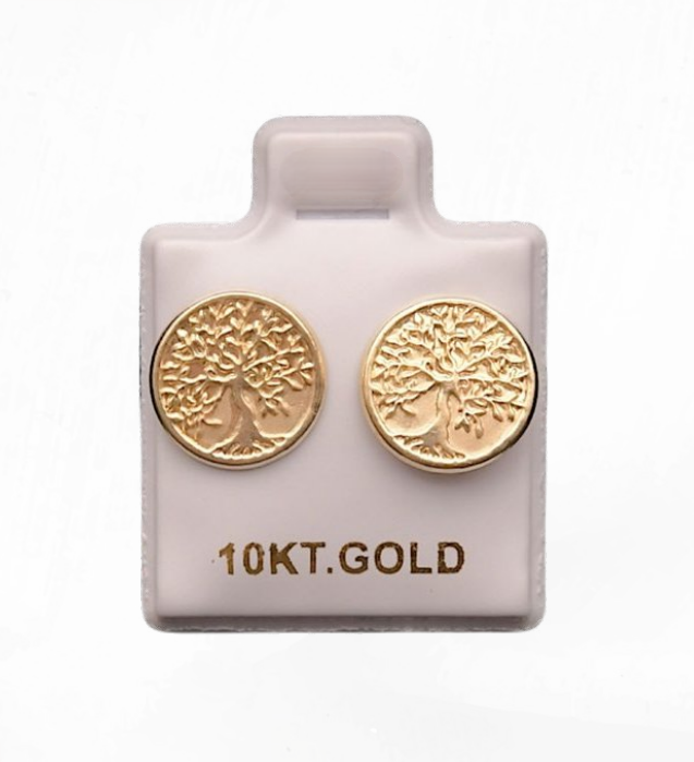 Aretes de Oro 10k Arbol de la vida