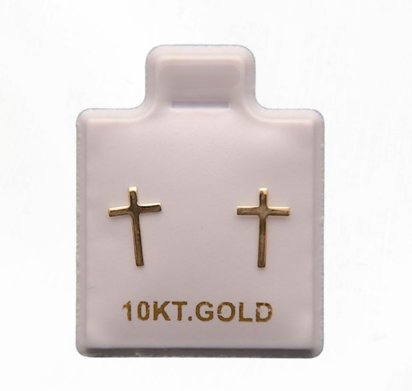 Aretes de Oro 10k Cruz – foto 1