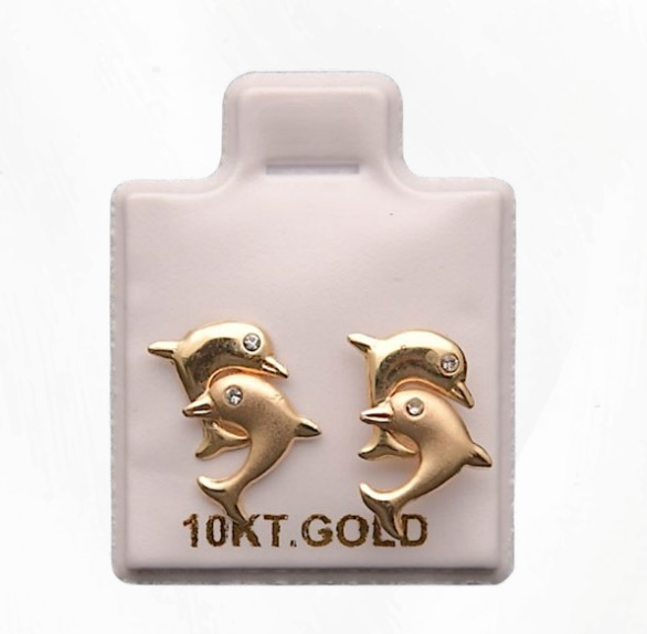 Aretes de Oro 10k Delfines – foto 1