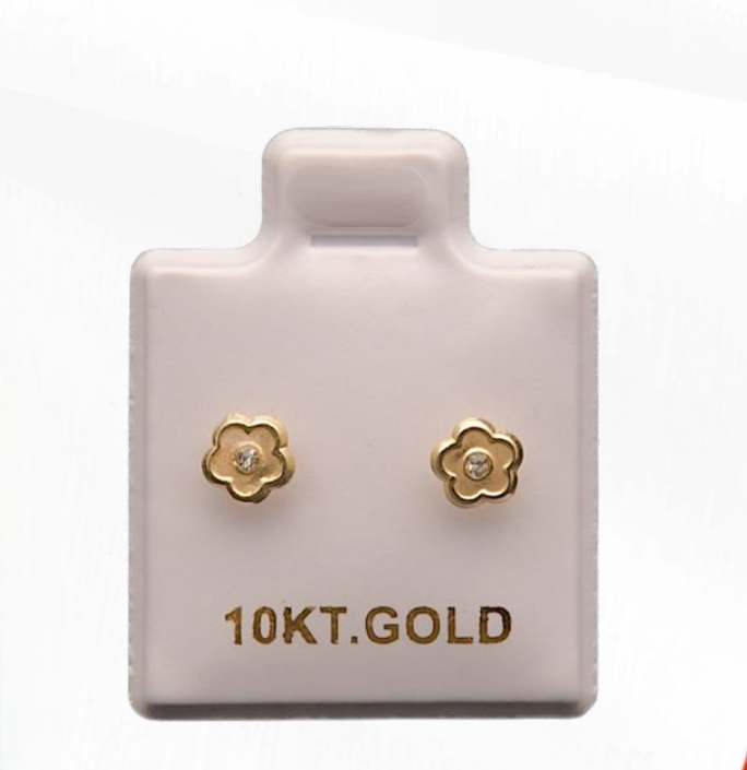 Aretes de Oro 10k Flor Pequeña