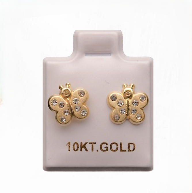 Aretes de Oro 10k Mariposas