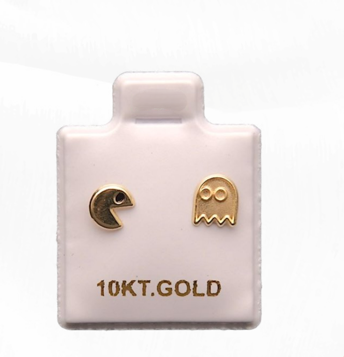 Aretes de Oro 10k Pacman – foto 1