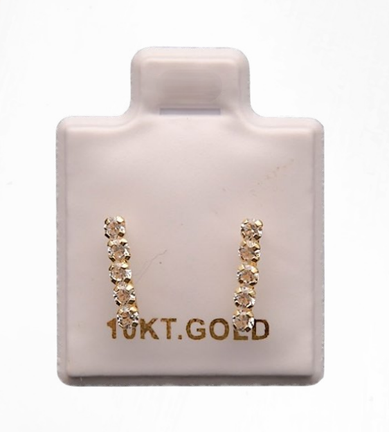 Aretes de Oro 10k Piedras en linea – foto 1