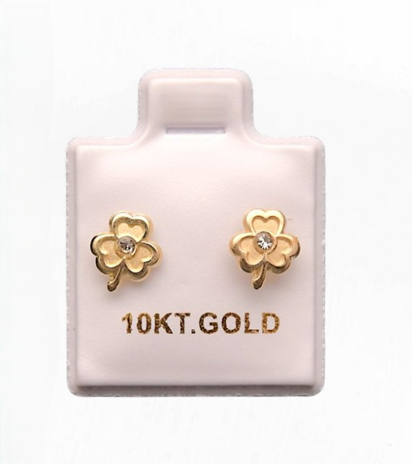 Aretes de Oro 10k Trébol – foto 1