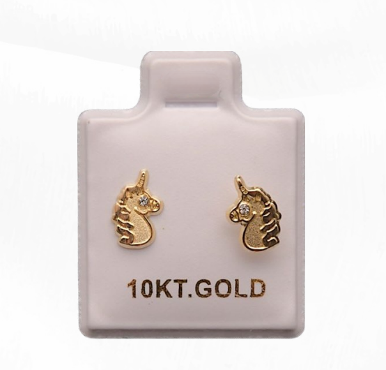 Aretes de Oro 10k Unicornios – foto 1
