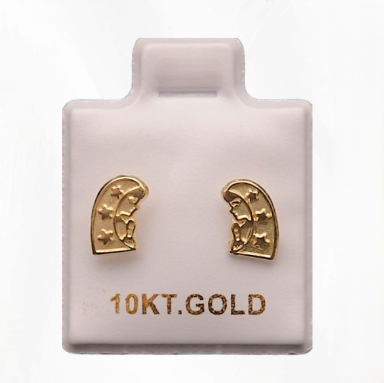 Aretes de Oro 10k Virgencita