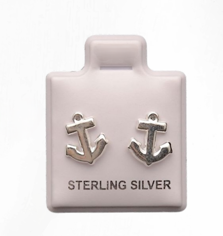 Aretes de Plata 925 Anclas