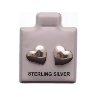 Aretes de Plata 925 Corazón liso Grande