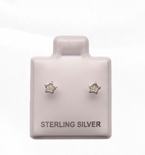 Aretes de Plata 925 Estrellas con piedra – foto 1