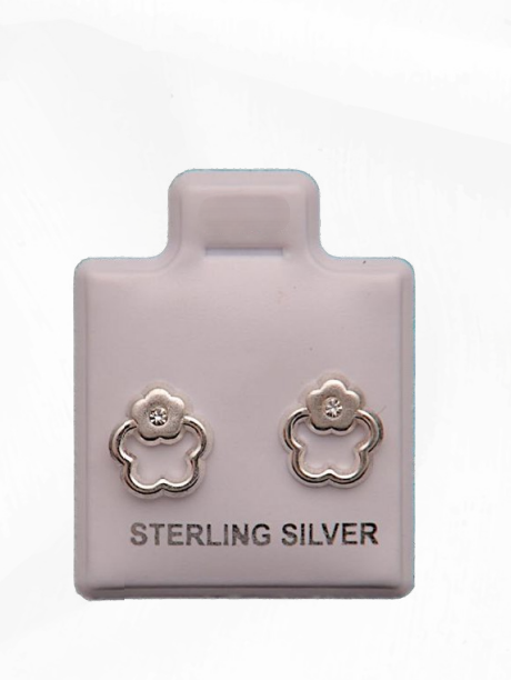 Aretes de Plata 925 Flor doble – foto 1