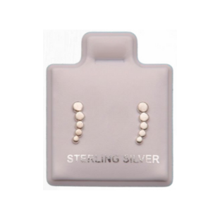 Aretes de Plata 925 Bolitas en linea – foto 1