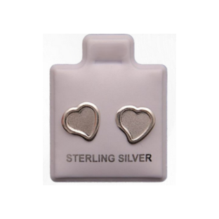Aretes de Plata 925 Corazón relleno – foto 1