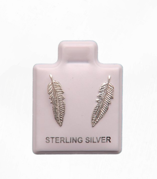 Aretes de Plata 925 Plumas Grandes – foto 1