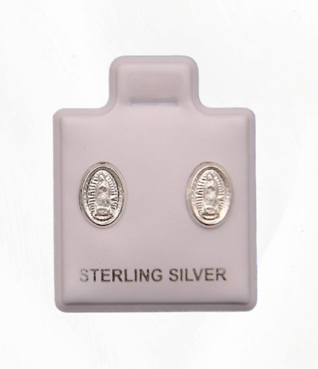 Aretes de Plata 925 Virgencita – foto 1