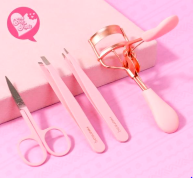 Set de pinza para cejas y rizador de pestañas y Tijerita, Beau Visage