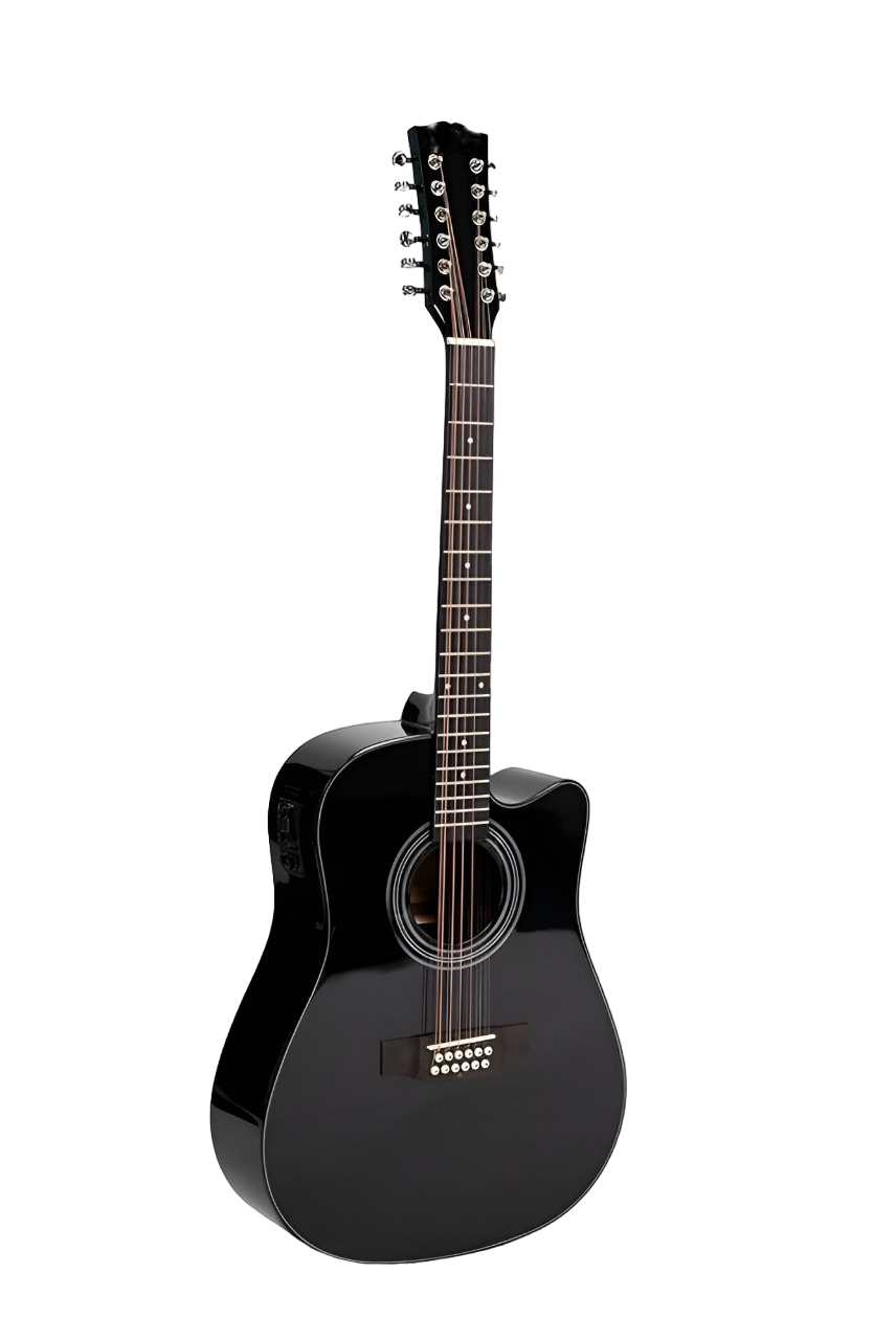 GUITARRA ELECTROACUSTICA 12 CUERDAS SMIGER NEGRO – foto 1