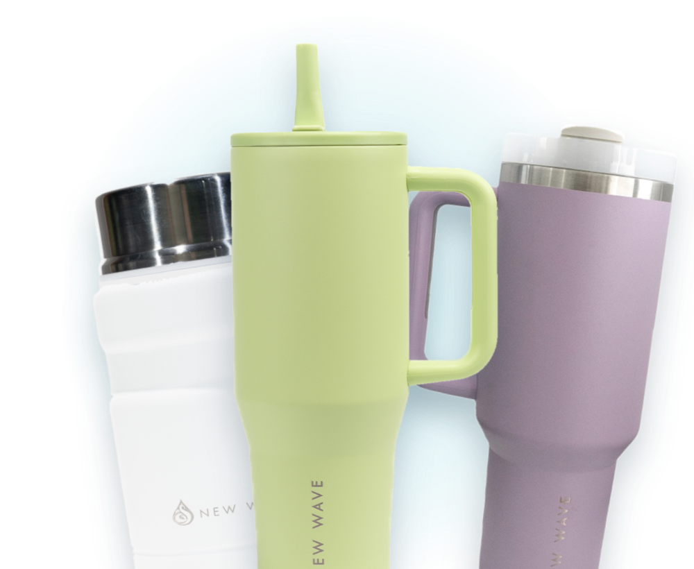 Termo, Straw Big Tumbler y Big Grip Tumbler New Wave