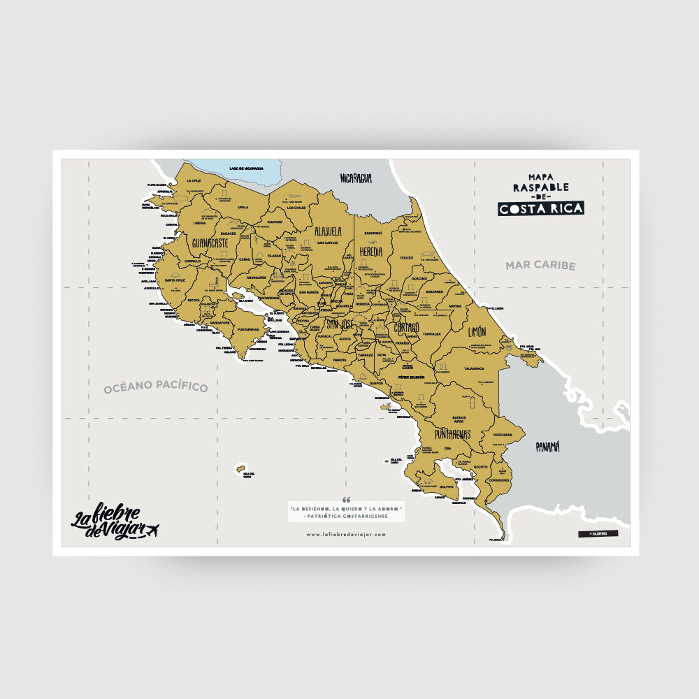 Mapa de Costa Rica La Fiebre de Viajar