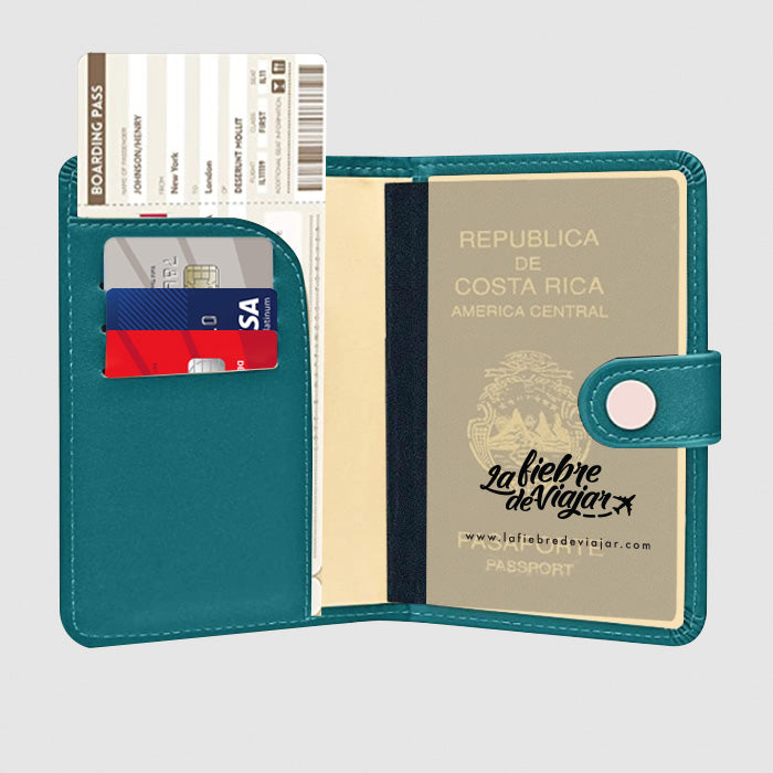 Porta Pasaporte Individual Turquesa – foto 2