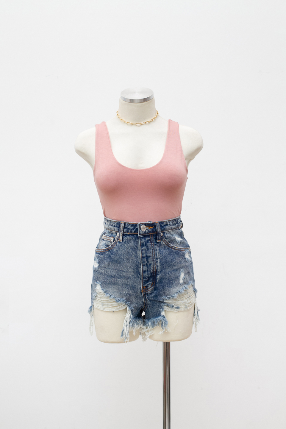 Blusa Sagrada Deep Scoop Crop Rose Quartz – foto 1