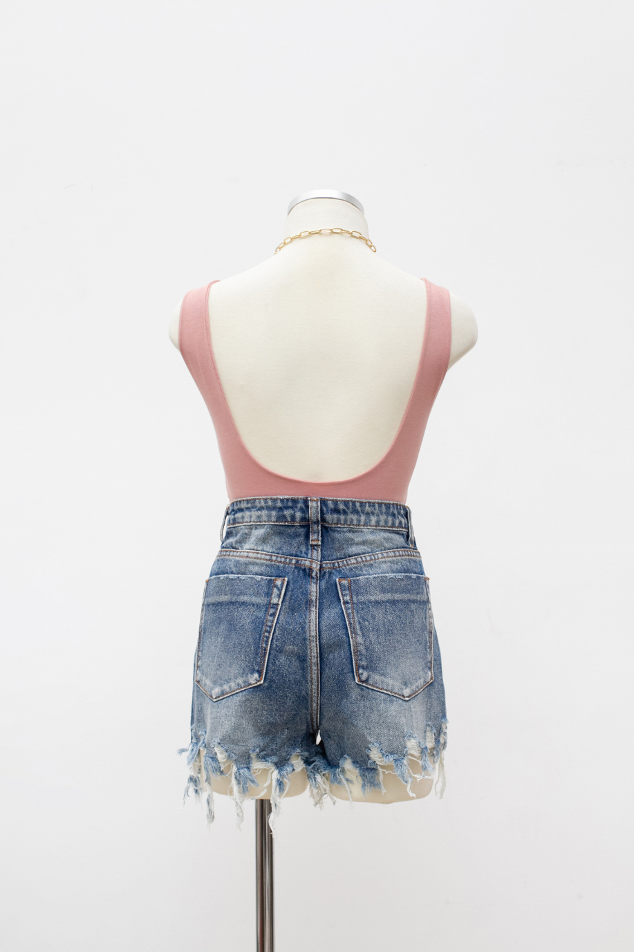 Blusa Sagrada Deep Scoop Crop Rose Quartz – foto 2