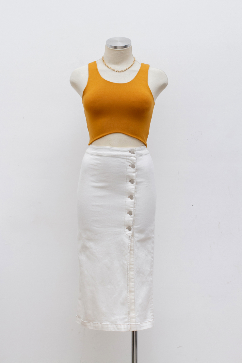 Blusa Sagrada Halter Curve Crop Citrine – foto 1