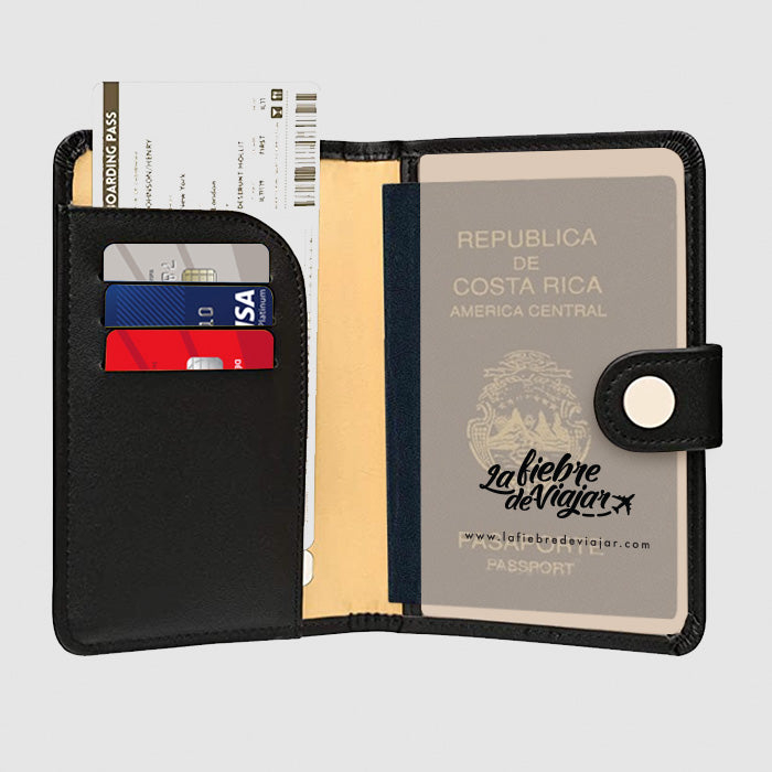 Porta Pasaporte Individual Negro – foto 2