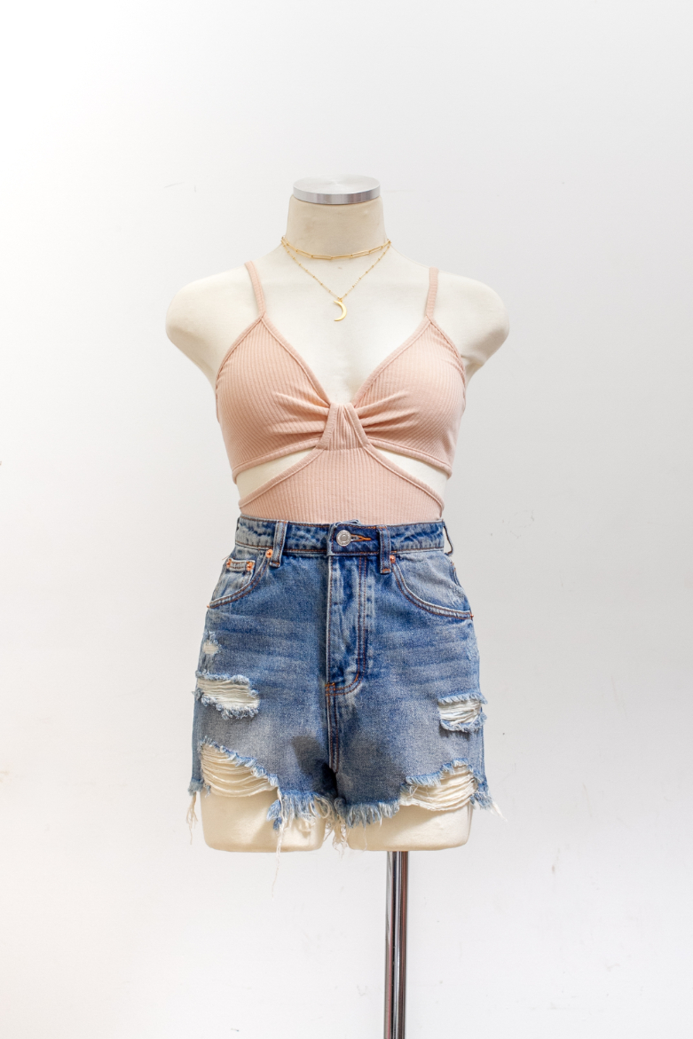 Blusa Bandeau Open Side Mauve – foto 1