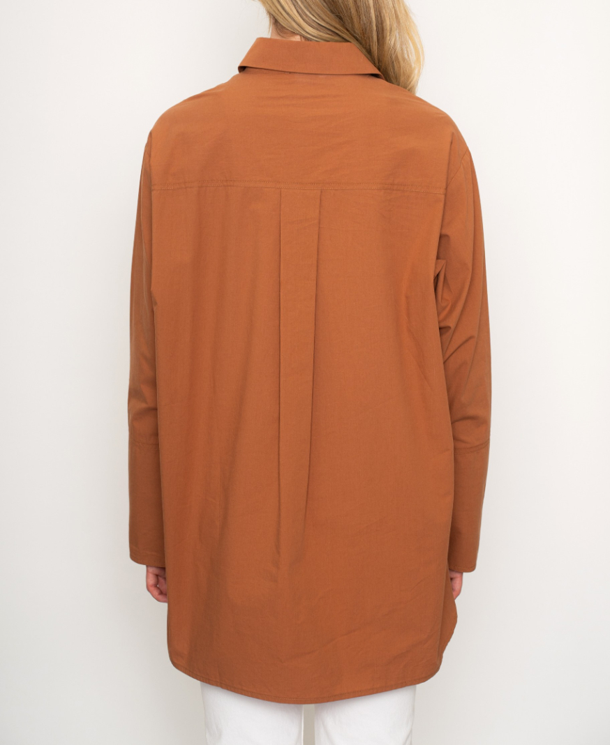 Camisa Button Down Poplin Terracotta – foto 4