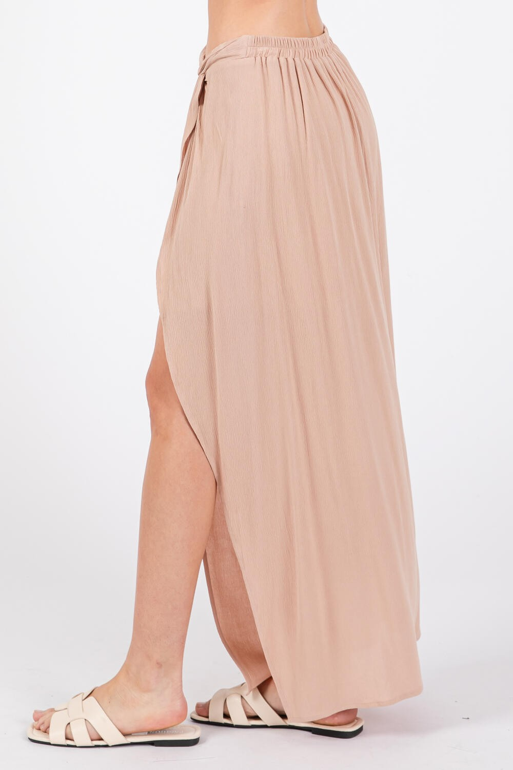 Enagua Twisted Midi Skirt Nude – foto 1